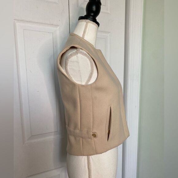 Vintage Burberry Designer Classic Cream Colored Top - Picture 8 of 15